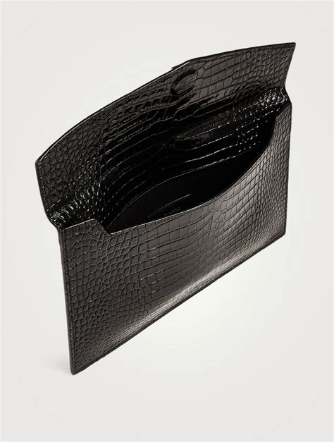 ysl envelope bag medium black|YSL crocodile envelope bag.